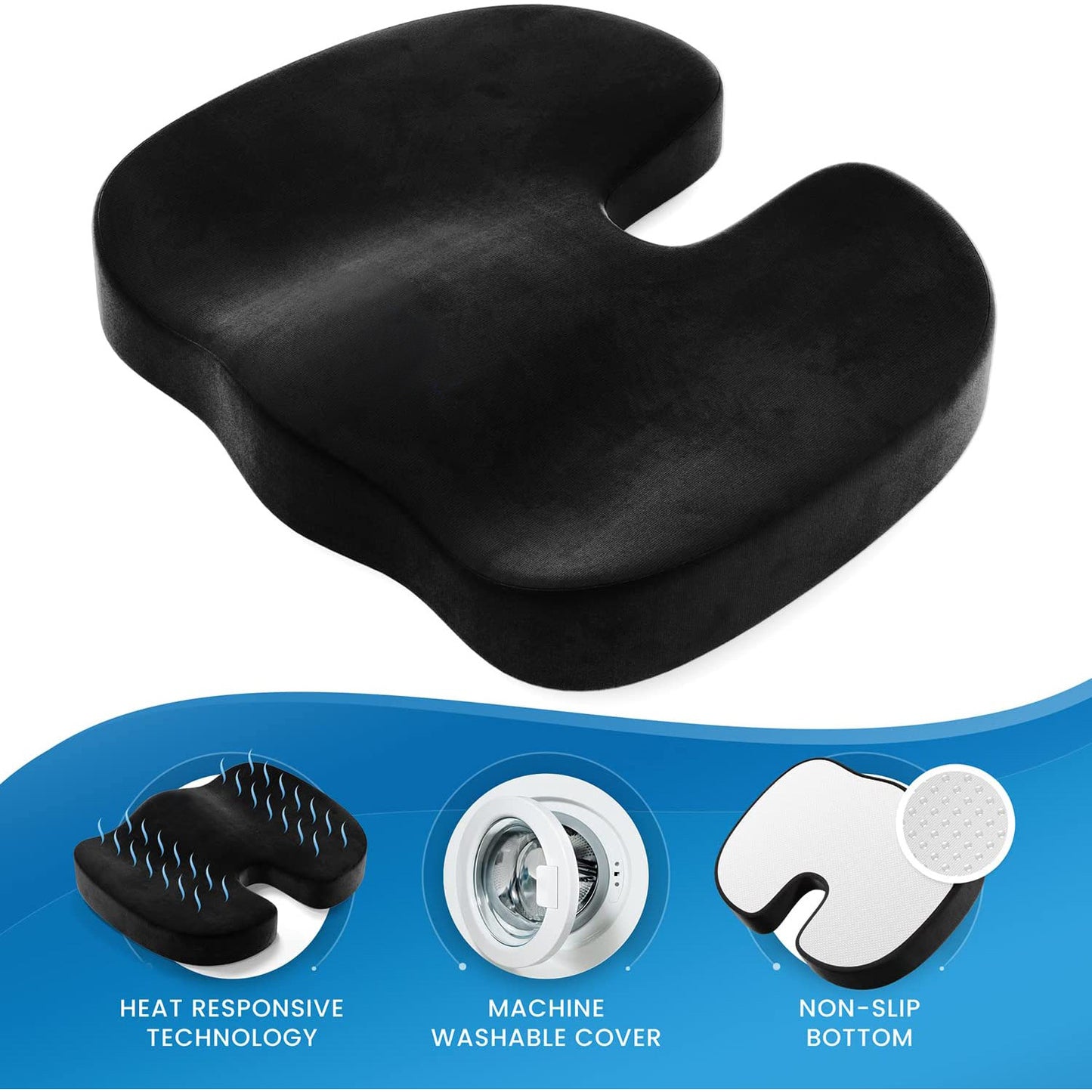 Memory Foam Seat Cushion for Office and Car