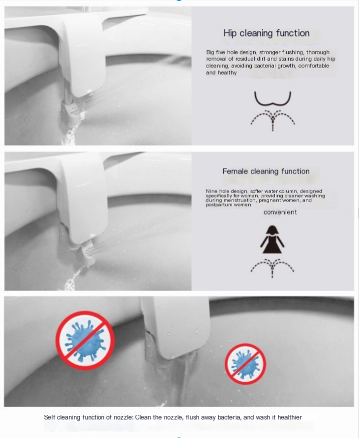 Non-Electric Dual Nozzle Bidet